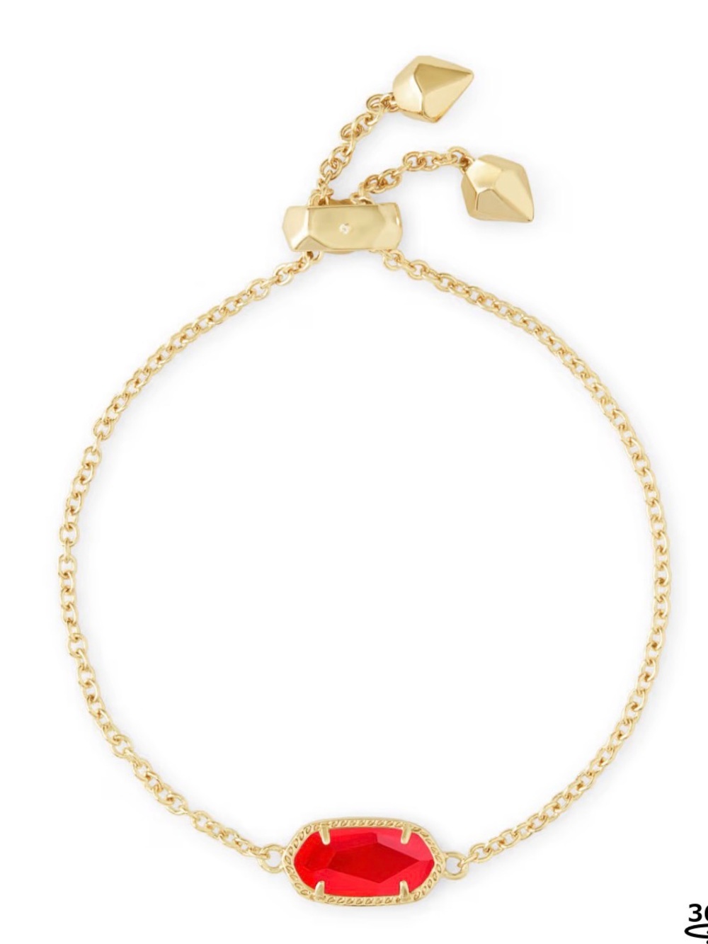 Kendra Scott Elaina gold adjustable chain bracelet Red illusion